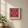 Aipan Art Om Wall Frame 15x15 cm | Traditional Uttarakhand Home Decor