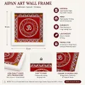 Aipan Art Om Wall Frame 15x15 cm | Traditional Uttarakhand Home Decor