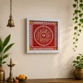 Laxmi Pug Aipan Art Wall Frame 15x15 cm | Traditional Aipan Decor
