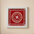 Swastik Aipan Art Wall Frame 15x15 cm | Traditional Aipan Decor