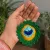 Handmade Crochet Peacock Feather Keychain 9 cm