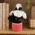 Handmade Crochet White Rose Flower Pot 15 cm | Desk Décor Gift
