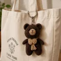 Handmade Crochet Teddy Bear Keychain | 8 cm Cotton Yarn