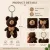 Handmade Crochet Teddy Bear Keychain | 8 cm Cotton Yarn