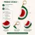 Handmade Crochet Watermelon Keychain | 6 cm Acrylic Wool Charm