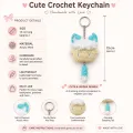 Handmade Amigurumi Crochet Keychain | Cute Bag Charm 13 cm