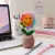 Handmade Crochet Smiley Flower Pot | Cute Desk Decor