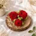 Handmade Crochet Rose Trio Gift Set | Premium Crochet Flowers