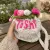 Personalized Crochet Name Pouch Bag Handmade Floral Bag 18x18 cm