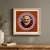 Neem Karoli Baba Aipan Art Glass Frame 25x25 cm | Spiritual Wall Decor