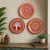 Handmade Aipan Art Steel Wall Hanging Plate Set of 3 | 6 Inch Traditional Wall Decor