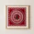 Handmade Shiva Mandala Aipan Art Glass Frame 25x25 cm | Spiritual Wall Decor
