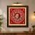 Neem Karoli Baba Aipan Art Glass Frame | Handmade Wall Decor