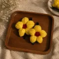 Handmade Crochet Flower Hair Clips Set of 2 | 4 cm Floral Hair Accessories