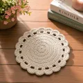 Handmade Round Crochet Pot Coaster 17cm | Desk & Home Decor