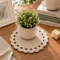 Handmade Round Crochet Pot Coaster 17cm | Desk & Home Decor