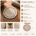 Handmade Round Crochet Pot Coaster 17cm | Desk & Home Decor