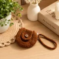 Handmade Crochet Mini Coin & Earbuds Pouch | Cute Round Pouch 8cm