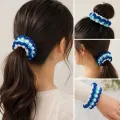 Handmade Crochet Evil Eye Scrunchie | Soft Hair Tie 10 cm
