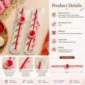 Handmade Crochet Cute Woolen Flower Rakhi with Soft Thread 4 combo set| 20cm