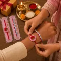 Handmade Crochet Flower Rakhi Set of 3 | Soft Wool Rakhi 20cm | PahadiKala