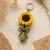 Handmade Crochet Sunflower Bouquet Keychain for Bags & Keys |10cm | PahadiKala