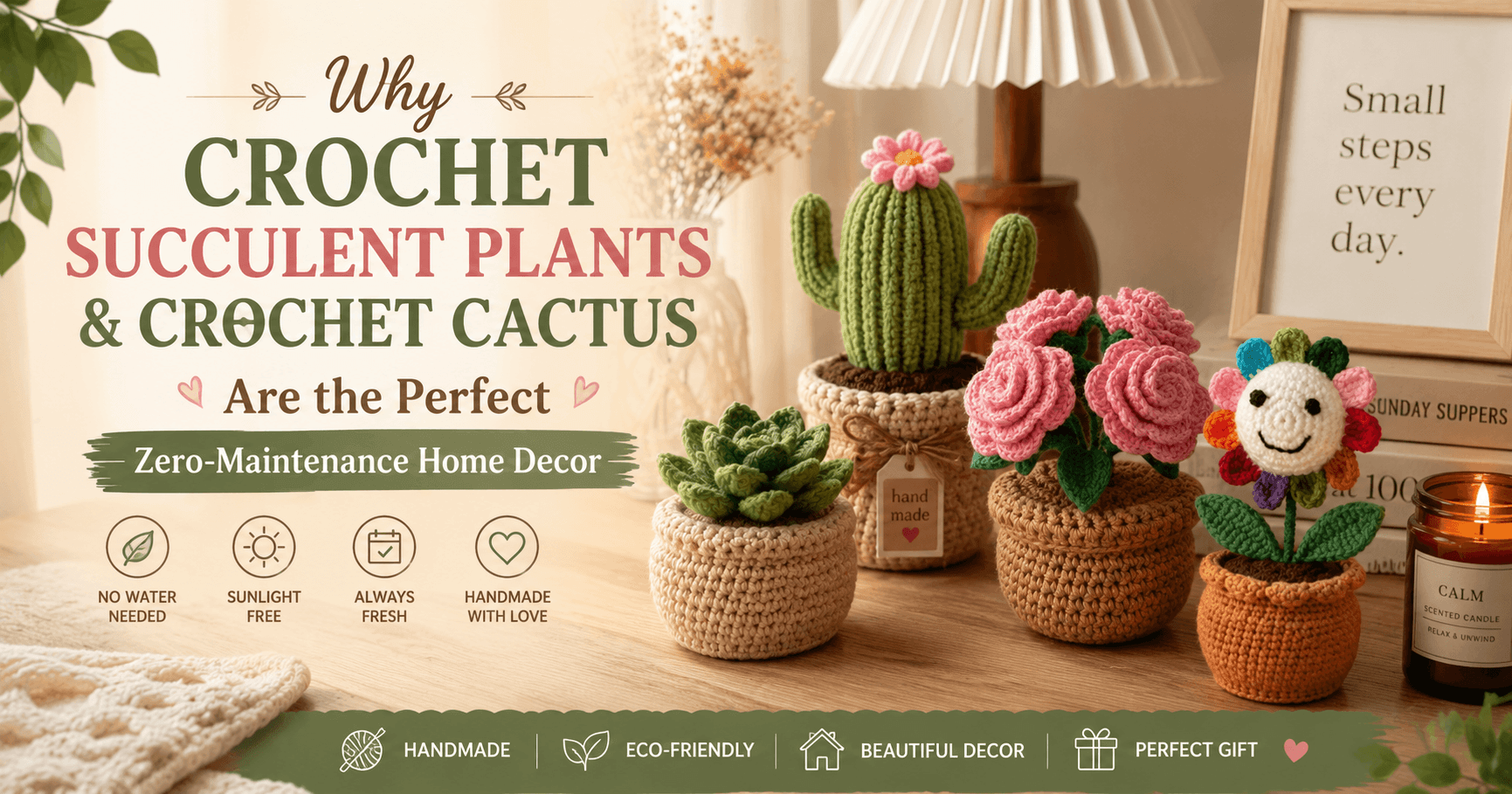 Why Crochet Succulent Plants & Crochet Cactus Are the Perfect Zero-Maintenance Home Decor