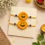 Handmade Crochet Smiley Face Rakhi with Pearl Beads | Soft Woolen Rakhi | PahadiKala