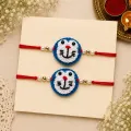 Handmade Crochet Doraemon Rakhi with Pearl Beads | Cute Woolen Rakhi 30cm