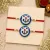 Handmade Crochet Doraemon Rakhi with Pearl Beads | Cute Woolen Rakhi 30cm