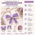 Handmade Crochet Lavender Bow Keychain for Bags & Keys | Cute Woolen Bag Charm