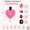 Handmade Crochet Heart Hair Clips Set of 2 | Girls Alligator Hair Clips 5 cm