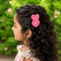 Handmade Crochet Heart Hair Clip for Girls | Cute Hair Clip