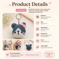 Handmade Crochet Cat Keychain | Cute Amigurumi Bag Charm for Girls