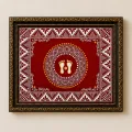 Aipan Lakshmi Charan Wall Frame | Traditional Folk Art