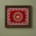 Aipan Lakshmi Charan Wall Frame | Traditional Folk Art