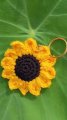 Handmade Sunflower Keychain 5 cm | Crochet Flower Bag Charm