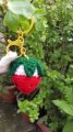 Handmade Crochet Strawberry Keychain 5 cm |