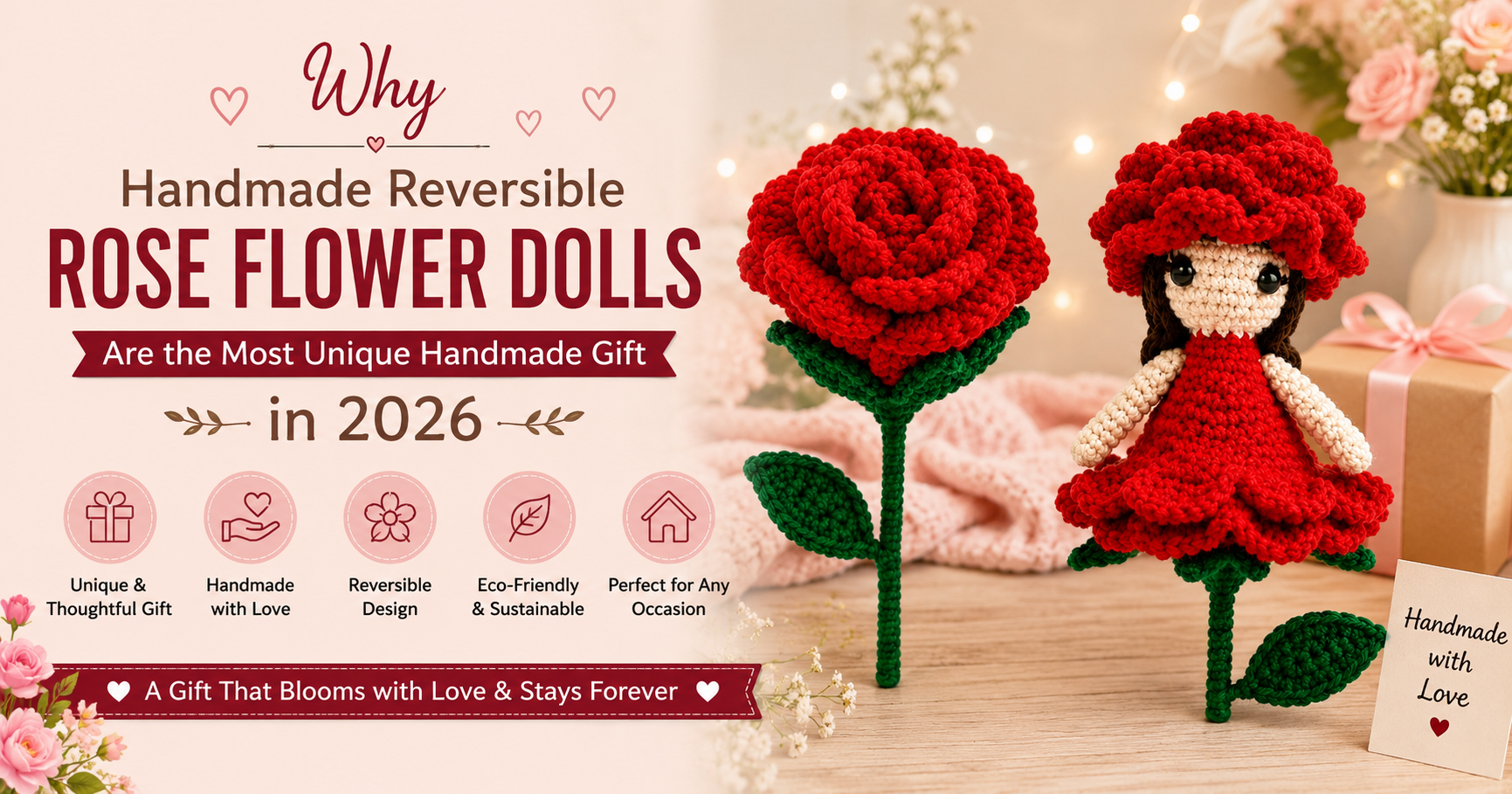 Why Handmade Reversible Rose Flower Dolls Are the Most Unique Handmade Gift in 2026