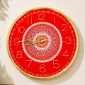 Handmade Aipan Wall Clock 36 cm | Traditional Kumaoni Wall Clock