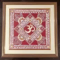 Handcrafted Aipan Art Om Wall Frame | Traditional Uttarakhand Art