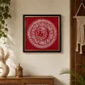 Handmade Aipan Art Ganesha Wall Frame | Traditional Uttarakhand Art
