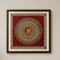 Om Mandala Art Fiber Frame 20×20 Inch | PahadiKala