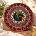 Handmade Shiv Parvati Mandala Wall Decor Plate | 30×30 cm