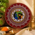 Handmade Shiv Parvati Mandala Wall Decor Plate | 30×30 cm