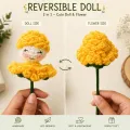 Reversible Doll Flower 15 cm | Handmade Crochet 2-in-1 Doll