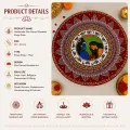 Handmade Shiv Parvati Mandala Wall Decor Plate | 30×30 cm
