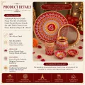 Handmade Karwa Chauth Pooja Thali Set | Thali, Channi & Diya