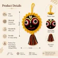 Handmade Crochet Jagannath Ji Bag Charm – 5 Inch