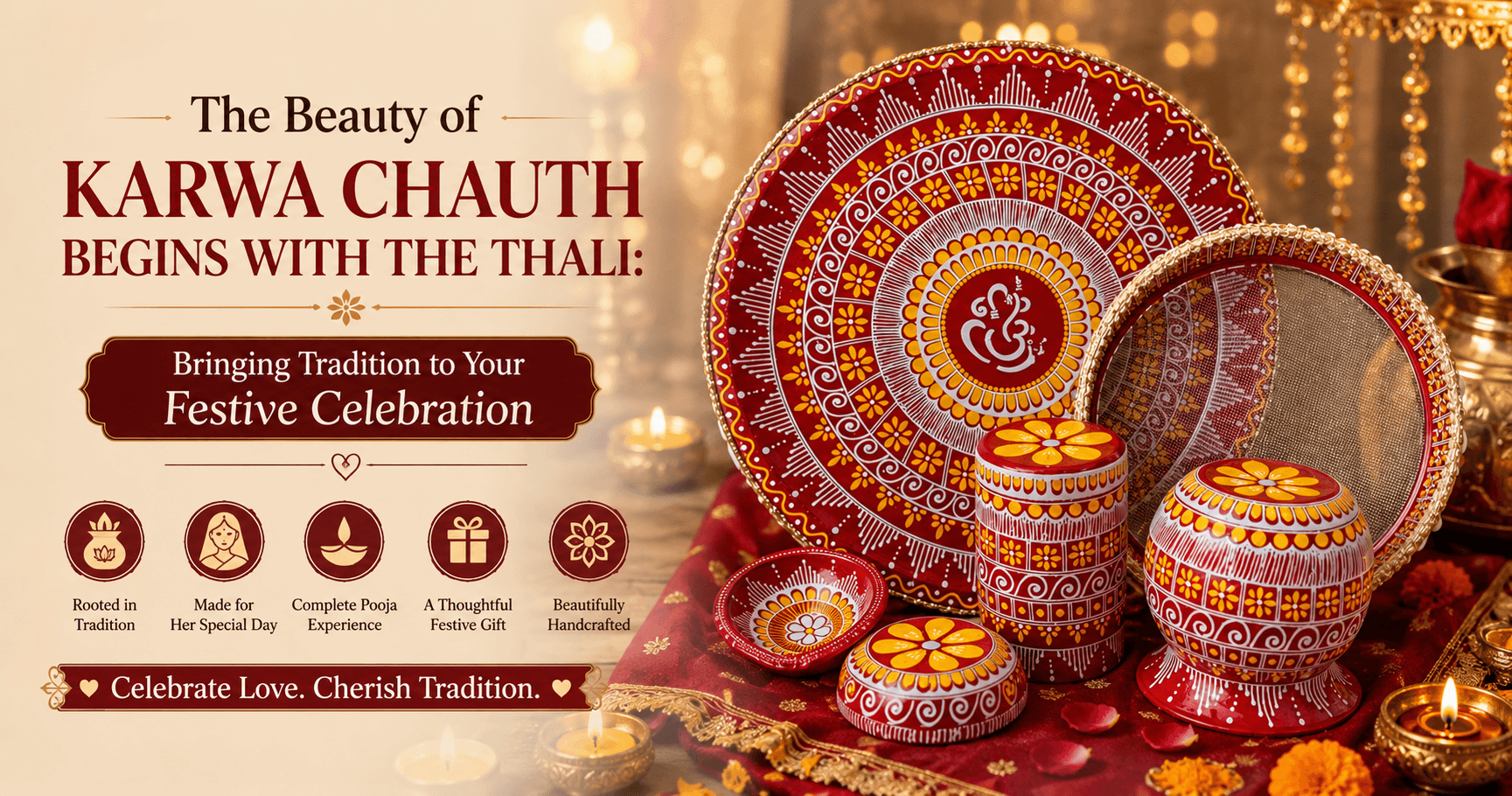 The Beauty of Karwa Chauth Begins with the Thali: Bringing Tradition to Your Festive Celebration